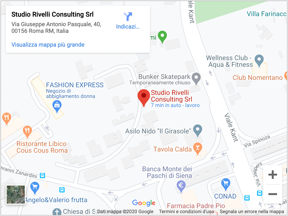 Studio Rivelli Sicurezza sul lavoro Roma prevenzione e protezione maps location