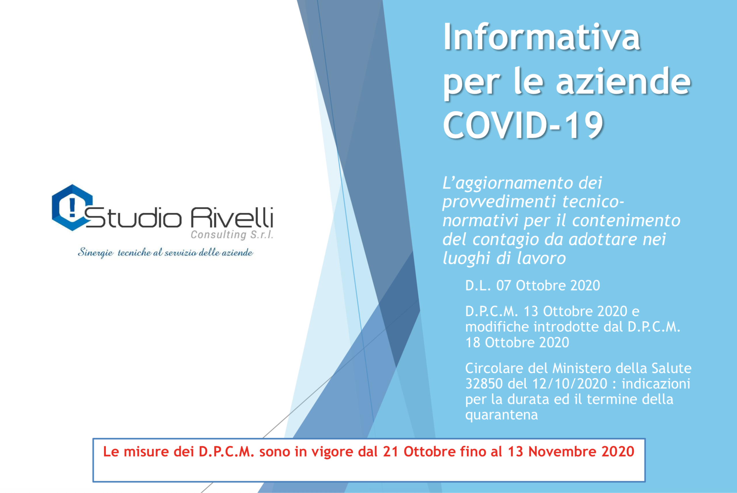 D.P.C.M. 18 Ottobre 2020